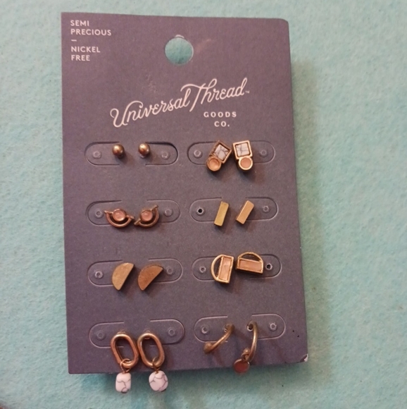 2 packs Of Yr 2022 Universal Thread Stud Earrings Semi Precious Stone, New (Othr - Picture 4 of 14